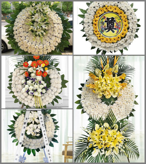 广东肇庆市怀集县洽水镇七坑村花圈速递